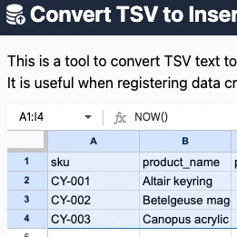 TSV to Insert SQL