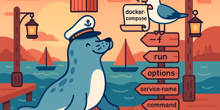 docker-compose run 引数の順番 (間違うと起動しない上に間違い箇所がわかりにくい)