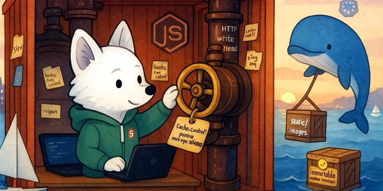 Adding Cache-Control headers to static files when running SvelteKit with adapter-node in Docker